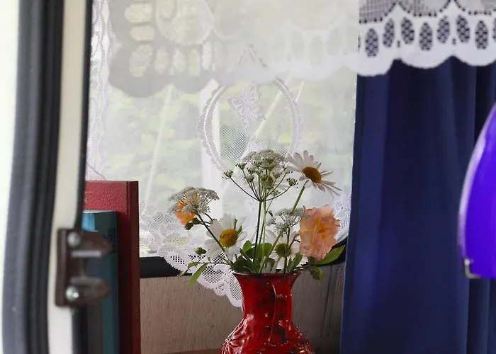 Oma Edda - Glamping In Kultigem Wohnwagen Auf Seeblick Camping Neustadt in Holstein